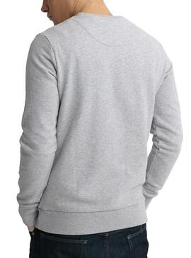 Sweatshirt Sueprdry Vintage Logo Grau Herren