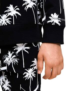 Sweatshirt Calvin Klein Palm Black für Jungen