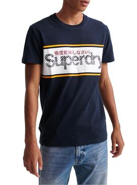 T-Shirt Superdry Core Logo Blau Herren
