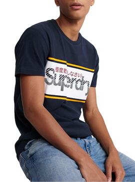 T-Shirt Superdry Core Logo Blau Herren