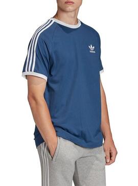 T-Shirt Adidas 3 Stripes Blau für Herren