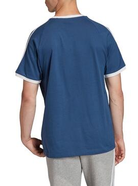 T-Shirt Adidas 3 Stripes Blau für Herren