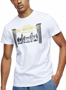 T-Shirt Diesel Industry Weiss für Herren
