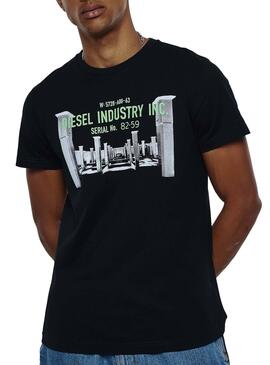 T-Shirt Diesel Industry Schwarz für Herren
