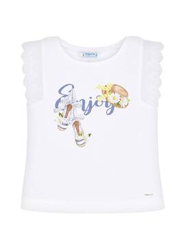 T-Shirt Mayoral Espadrille Weiß für Mädchen