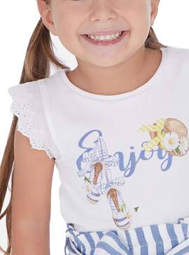 T-Shirt Mayoral Espadrille Weiß für Mädchen
