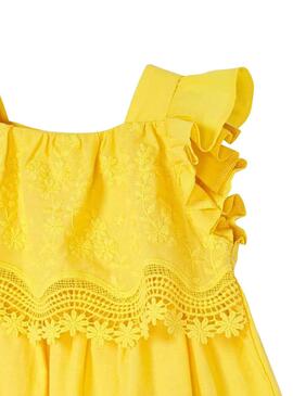 Kleid Mayoral Openwork Gelb für Mädchen