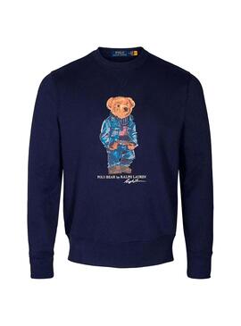 Sweatshirt Polo Ralph Lauren Teddy Marine Blau Herren