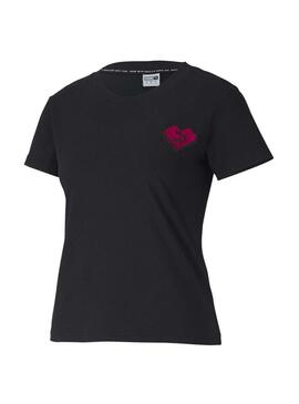 T-Shirt Puma Digital Love Schwarze für Damen