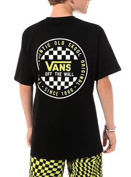 T-Shirt Vans Check Schwarz für Jungen