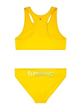 Bikini Tommy Hilfiger Logo Tropical Gelb Mädchen