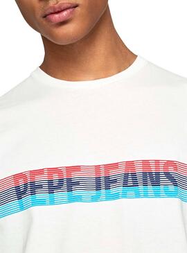 T-Shirt Pepe Jeans Marke Weiß für Herren
