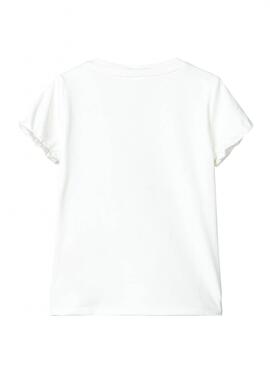 T-Shirt Name It Fastripa Weiß für Mädchen
