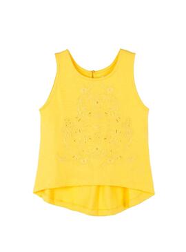 T-Shirt Mayoral Embroidery Gelb für Mädchen