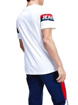 T-Shirt Tommy Jeans Double Stripe Weiss