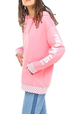 Sweatshirt Vans Racing Hoodie Rosa Damen