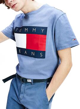 T-Shirt Tommy Jeans Big Flag Blau Herren