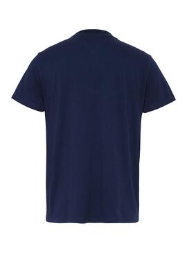 T-Shirt Tommy Jeans Chest Stripe Blau für Herren