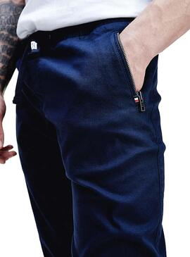 Pantalon Tommy Jeans Dobby Blau für Herren