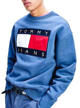 Sweatshirt Tommy Jeans Maxi Flag Indigo