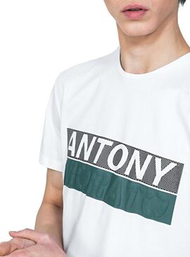 T-Shirt Antony Morato blockiert Weiss Herren