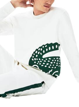Sweatshirt Lacoste Maxi Logo Weiss für Herren