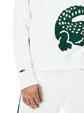 Sweatshirt Lacoste Maxi Logo Weiss für Herren