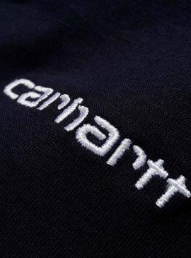 T-Shirt Carhartt Script Embroidery Marineblau