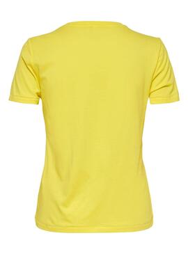 T-Shirt Only China Gelb für Damen