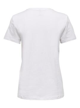 T-Shirt Only Innere Straße Weiss für Damen