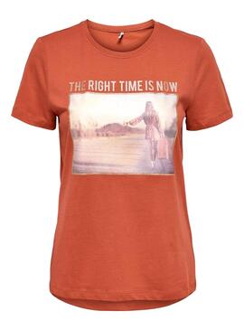 T-Shirt Only Inner Naranja für Damen