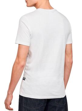 T-Shirt G-Star Text Weiss für Herren
