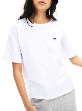 T-Shirt Lacoste Übergröße Weiss für Damen
