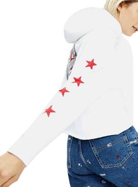 Sweatshirt Tommy Jeans Modern Logo Weiss für Damen