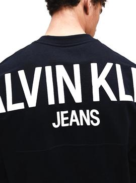 Sweatshirt Calvin Klein Puff Print Schwarz für Herren