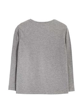 T-Shirt Mayoral Siebdruck Grau für Mädchen