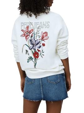 Sweatshirt Pepe Jeans Becky Weiss für Damen