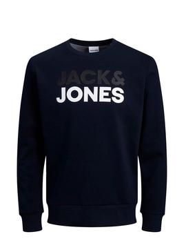 Sweatshirt Jack and Jones Sports Marine Blau Herren