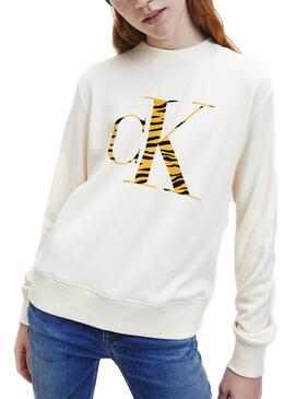 Sweatshirt Calvin Klein Urban Weiss für Mädchen