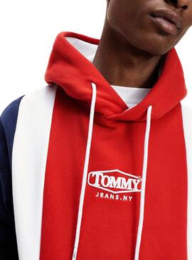 Sweatshirt Tommy Jeans Hoodie Rot für Herren
