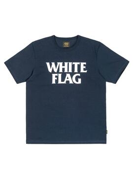 T- Shirt Carhartt White Flag Marine Blau  