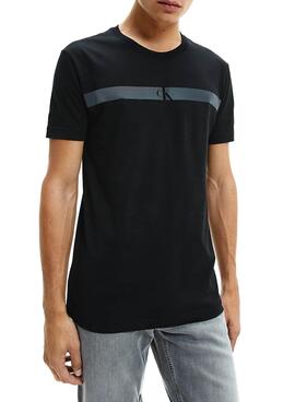 T-Shirt Calvin Klein Horizontal Schwarz für Herren