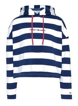 Sweatshirt Tommy Jeans Stripe Weiss für Damen