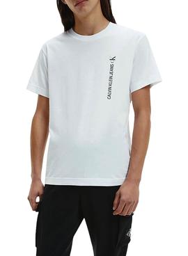 T-Shirt Calvin Klein Vertikal Weiss für Herren
