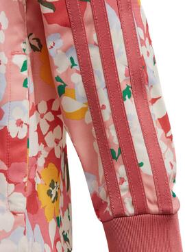 Trainingsanzug Adidas Floral Rosa für Mädchen