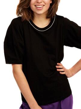 T-Shirt Naf Naf Contrast Schwarz für Damen