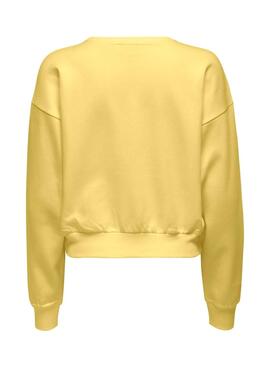 Sweatshirt Only Disney Life Gelb für Damen