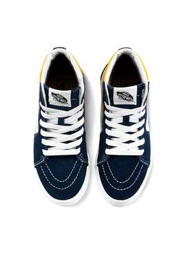 Sneaker Vans Sk8-Hi Blau Marineblau y Gelb