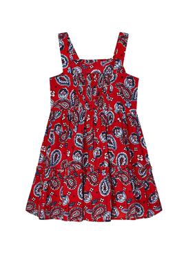 Kleid Mayoral Poppy Print Rot für Mädchen