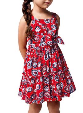Kleid Mayoral Poppy Print Rot für Mädchen